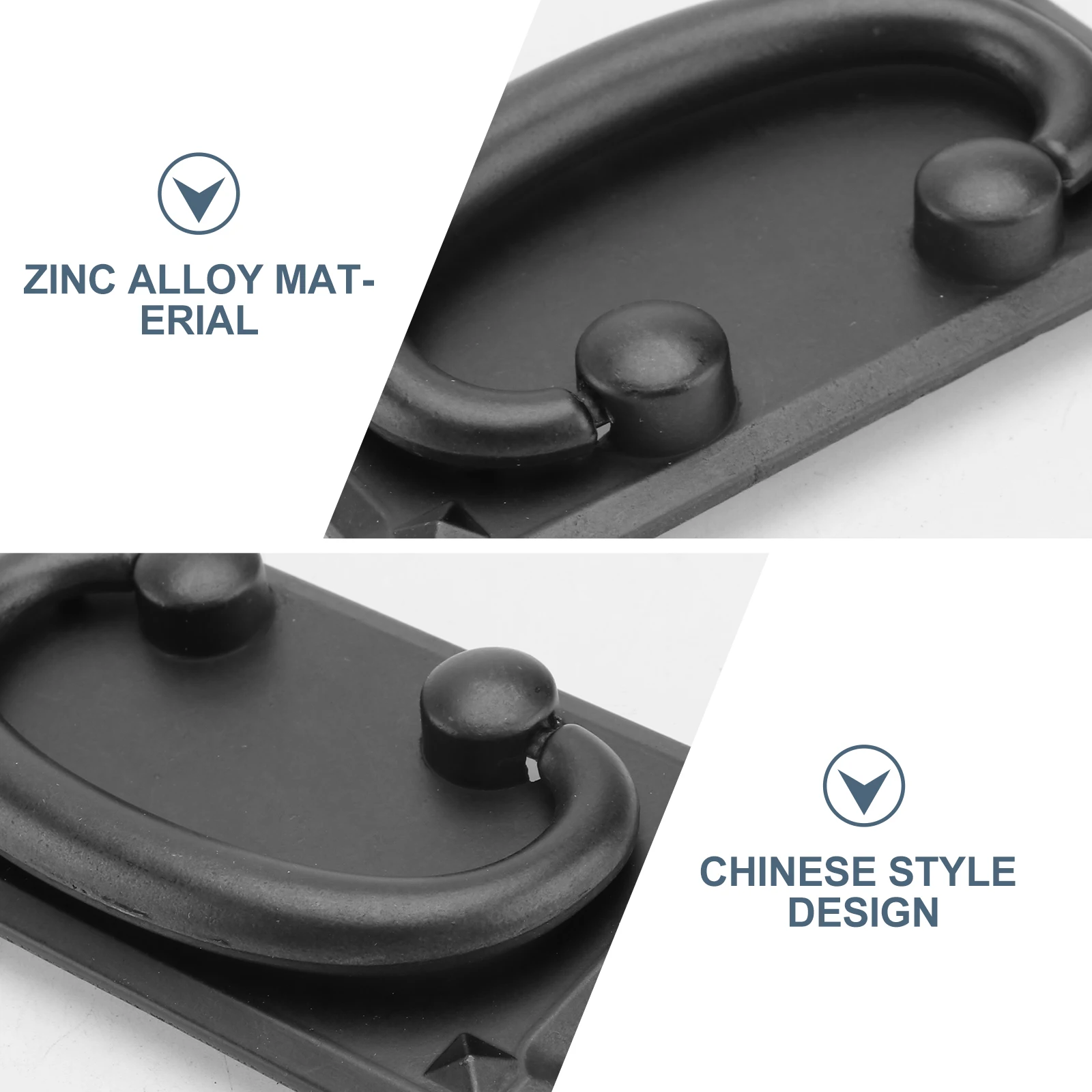 

2Pcs Zinc Alloy Vintage Cabinet Handles Chinese Style Decorative Door Pulls Furniture Drawer Grips Door Pulls Closet Handles