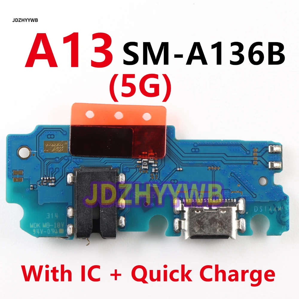 Puerto de carga USB Cable flexible para Samsung Galaxy A13 4G 5G A135 A136 A137 A135F Módulo de placa de carga con micrófono