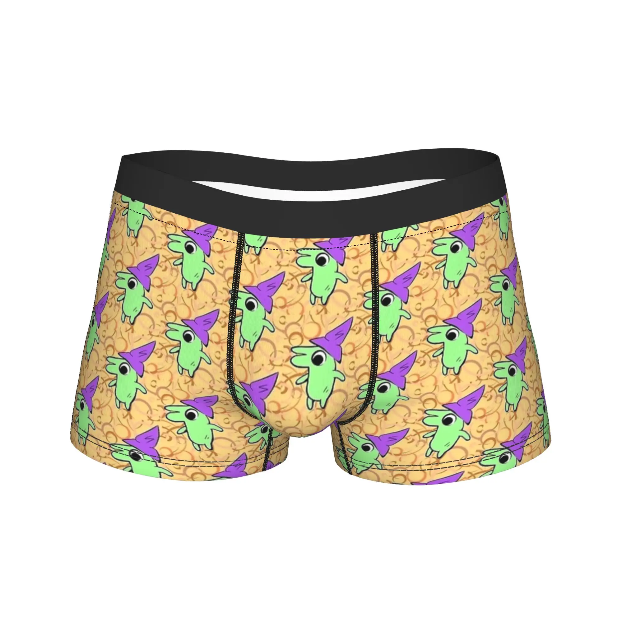 

Glep Smiling Friends Underwear Men Underpants Print Funny Boxer Shorts High Quality Shorts Briefs Plus Size