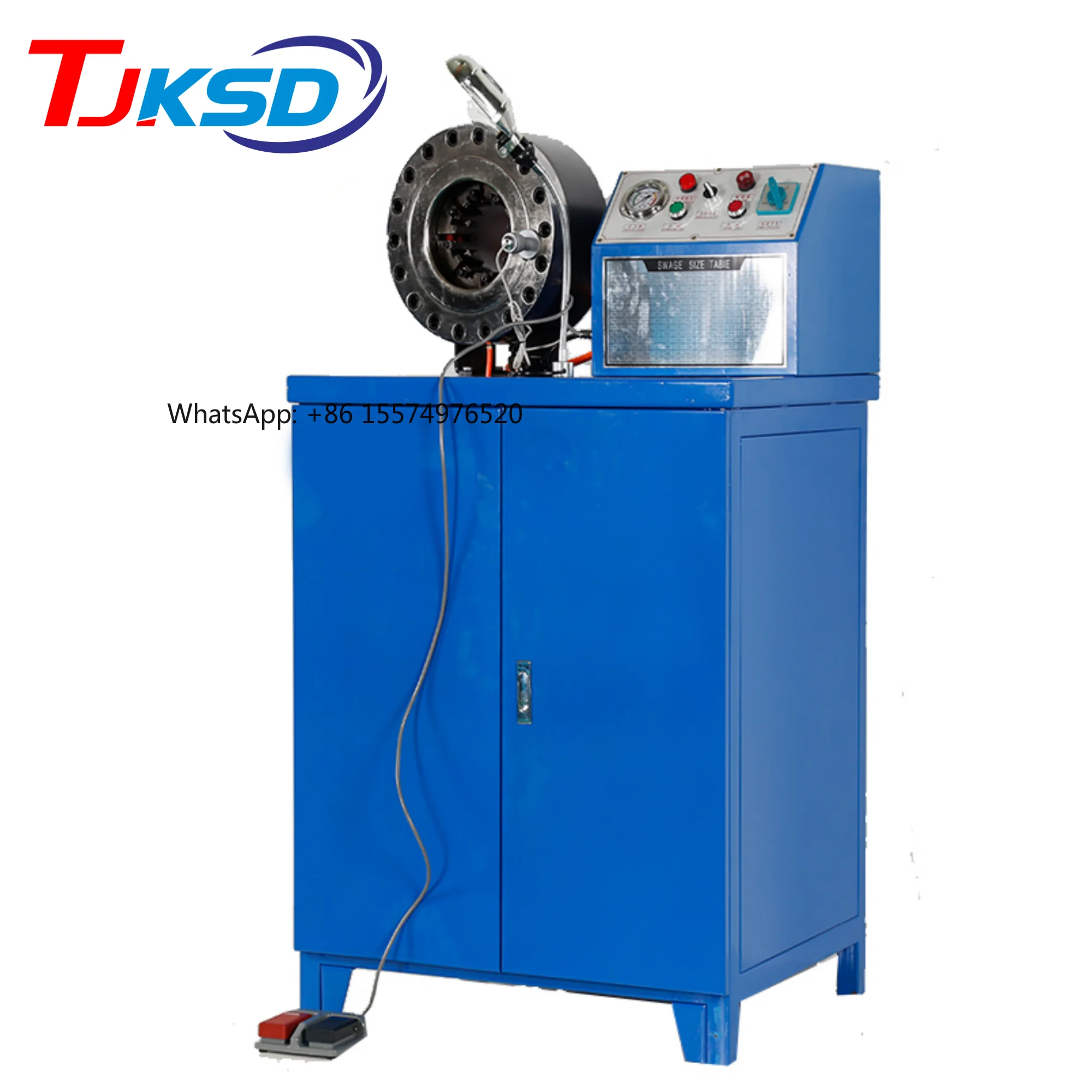 Automatic Vertical Hydraulic Hose Pressing Machine 6-51mm Excavator Pipe Forging Crimping Rubber 220V Pump Engine Motor Core
