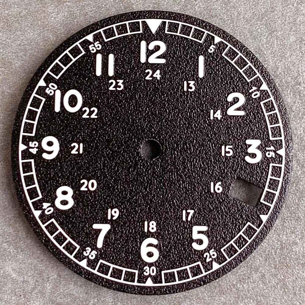 NH35A Uhr Ersatz Zifferblatt Pliot Zifferblatt für NH35 NH36 Automatische Männer Weiß Schwarz Lachs Zifferblätter Datum Fenster – Detail 28