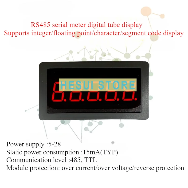 0.56 inch RS485TTL communication digital display LED digital tube module PLC display MODBUS-RTU