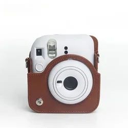 Retro Soft Mini Camera Case Bag PU Leather Cover with Shoulder Strap For Instax Mini 12 Camera Case