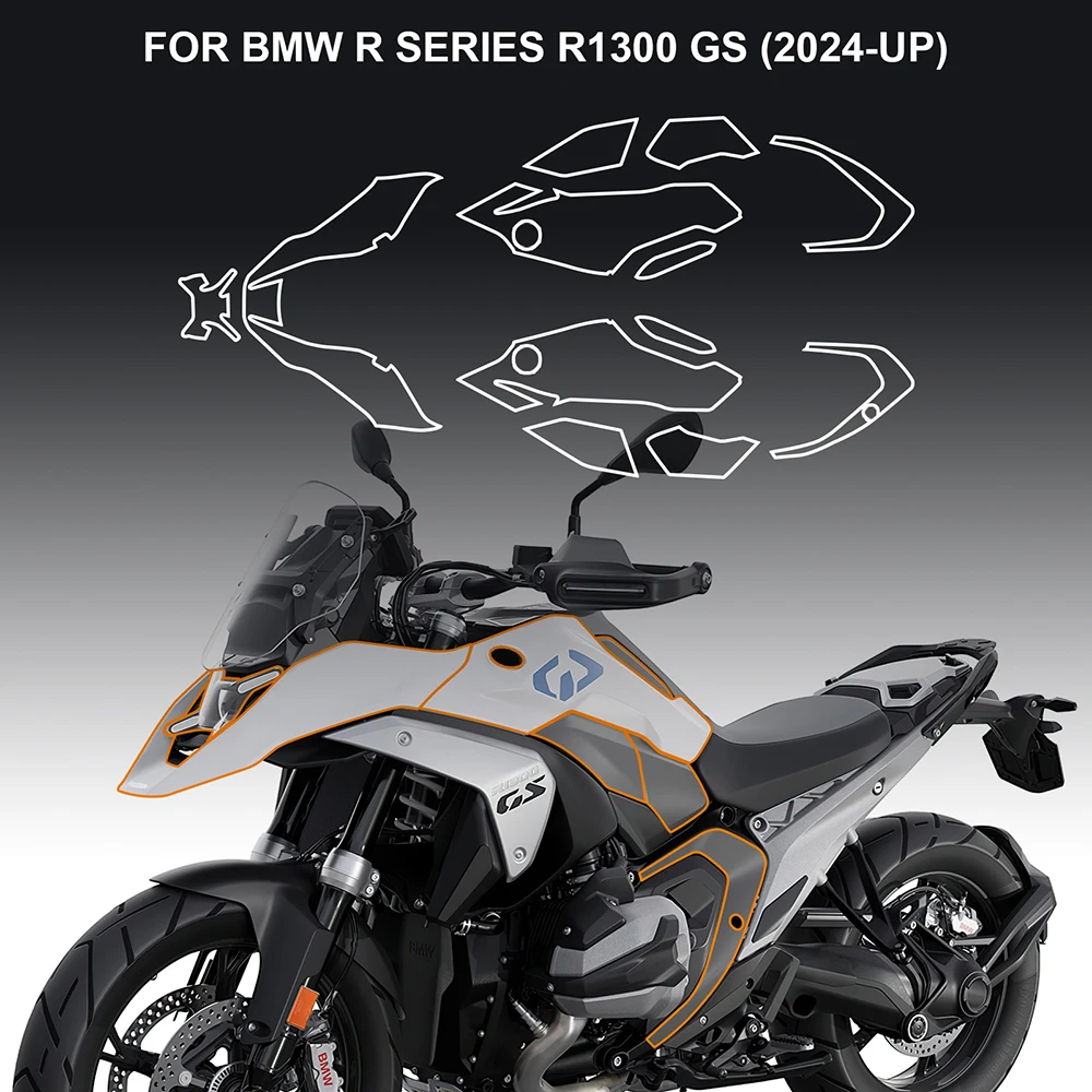 For 2023 2024 R1300GS TPU Protective for BMW R 1300 GS R1300 GS Motorcycle Protective Film Frame Panel Anti-Scratch Invisible