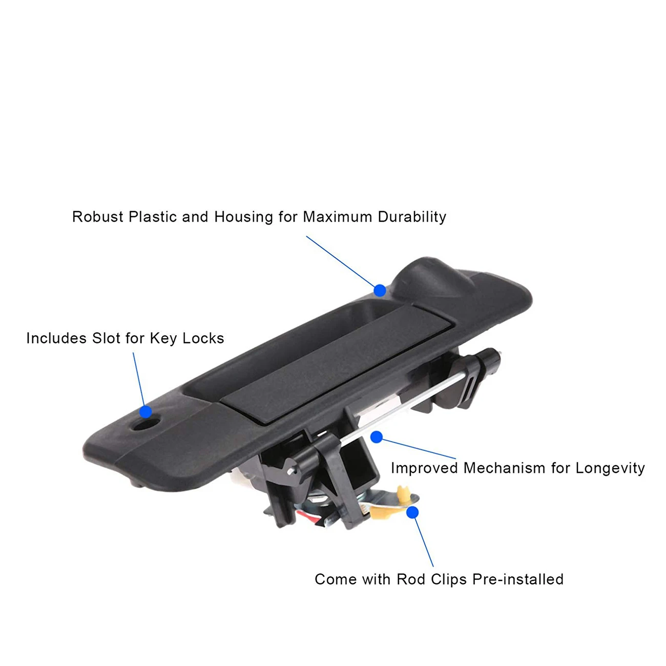 Alça traseira da porta traseira com furo para chave da câmera para Toyota-Tundra 2007-2013 69090-0C050 69090-0C051