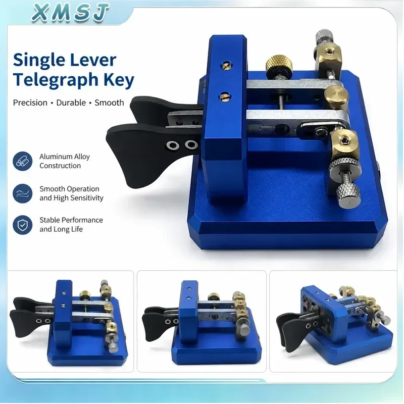 3.5mm Morse Code Key Dual Paddle Automatic CW Shortwave Telegraph Tapper Interface