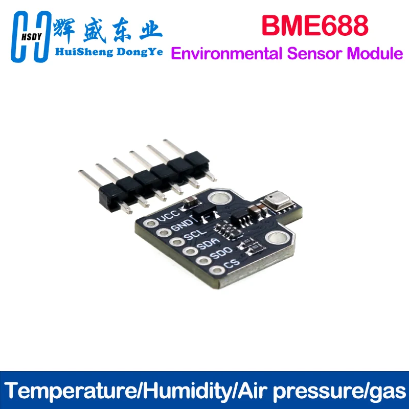BME688 Umweltsensormodul für Temperatur/Luftfeuchtigkeit/Luftdruck/Gas für Smart Home und IoT-Projekte