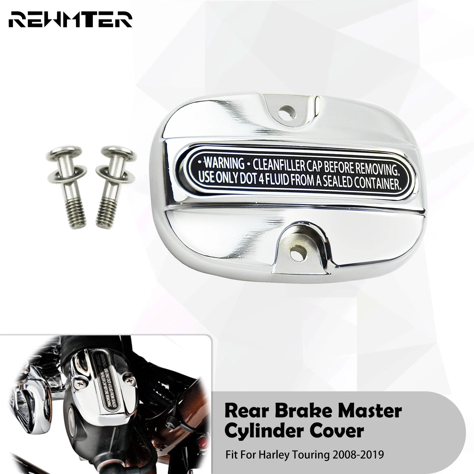 

Крышка заднего тормозного цилиндра мотоцикла из алюминия для Harley Touring Street Electra Road Glide FLHR FLTR FLHX Ultra 2008-2018