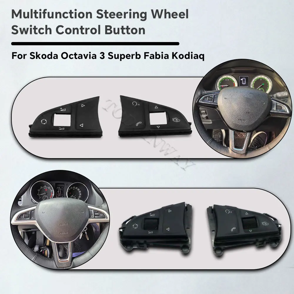 

Кнопочный переключатель громкости аудиосигнала на руль для Skoda Octavia 3 A7 Superb 3V Karoq Kodiaq Yeti