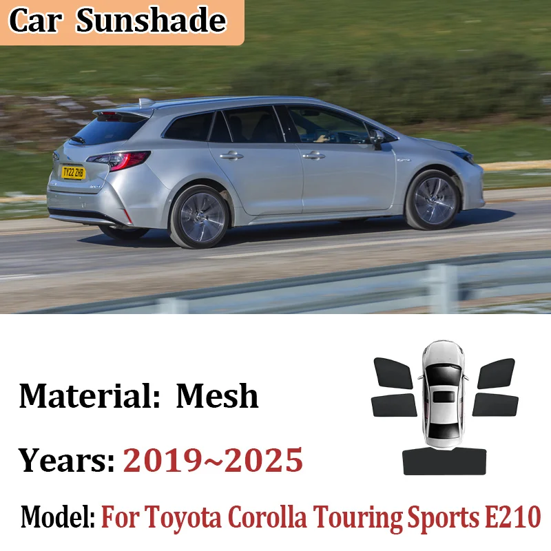 

Индивидуальные солнцезащитные козырьки для Toyota Corolla Touring Sports E210 2019~2025: сетчатые шторки на магнитах для окон автомобиля, аксессуары