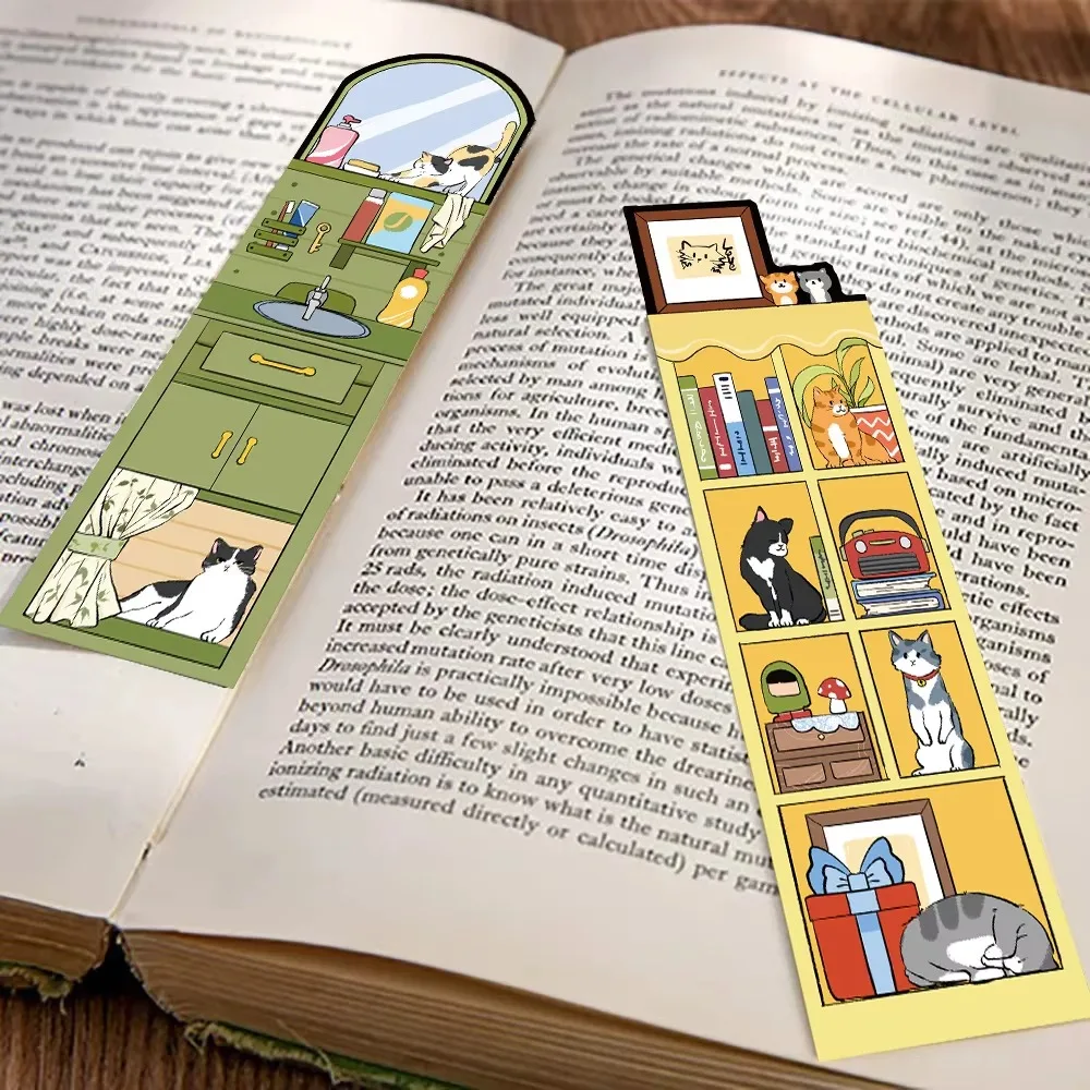 الإبداعية 30 قطعة العالم القط المرجعية الكرتون ورقة صفحة بمناسبة بطاقات القط الكتابة على الجدران ورقة المرجعية الهدايا #4