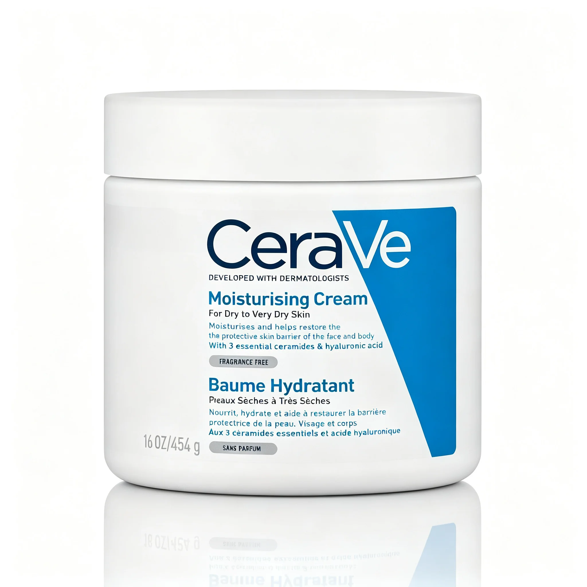 CeraVe 454g Large‑Jar Nourishing Cream, Multi‑Purpose Hydrating Treatment for Dry Skin on Face and Body