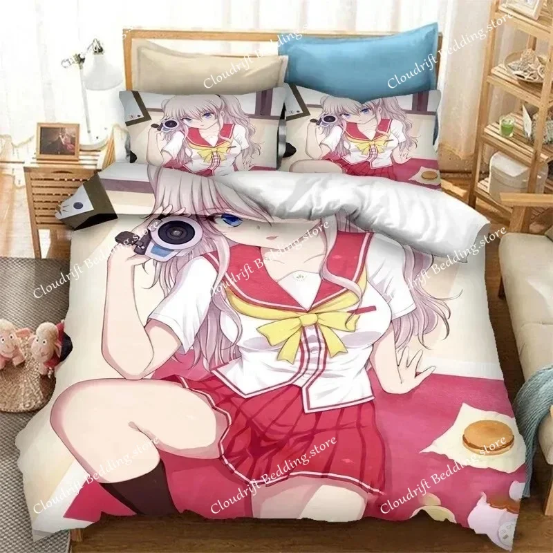 

Anime Kawaii Girls Nao Tomori Bedding Set Double Twin King Duvet Cover Set 3D Print Comforter Quilt Cover for Boys Girls Adults