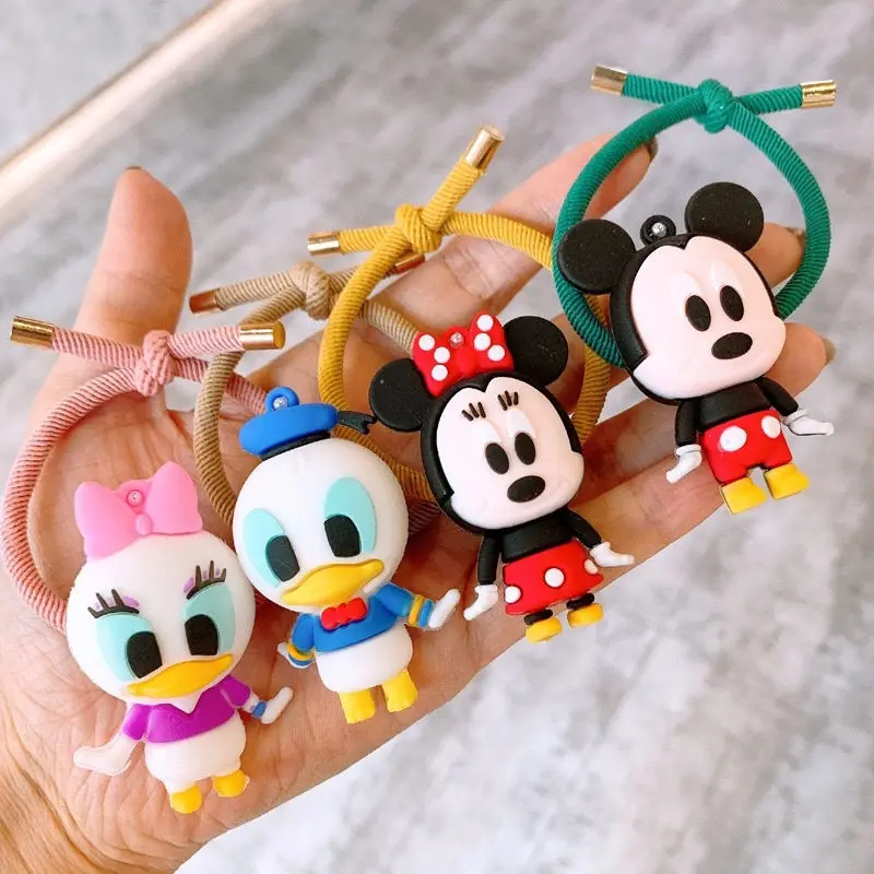 Nuova fascia per bambola per bambini Disney - Stitch Topolino Paperino Simpatico cartone animato con fermaglio per capelli e elastico