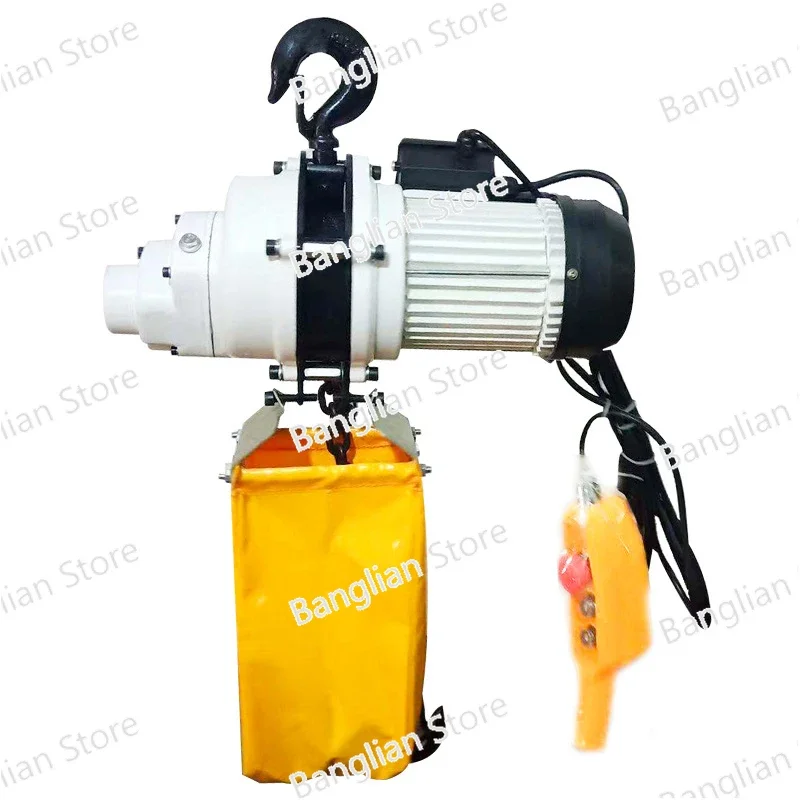 220V Small Crane, Household Portable 1 Ton Chain Hoist Hoist, Electric Chain Hoist, Double Brake/alloy Steel Chain