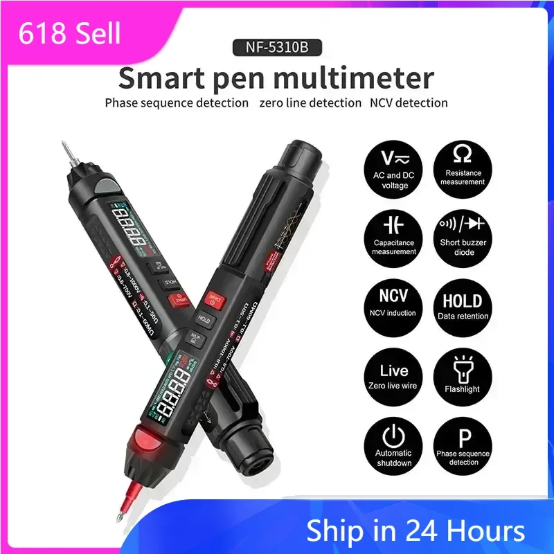 

FANYUE NF-5310B Voltage Detector Pen Multimeter Non-Contact Voltage Suitable For DC Voltage AC Voltag Resistance Diode Detector