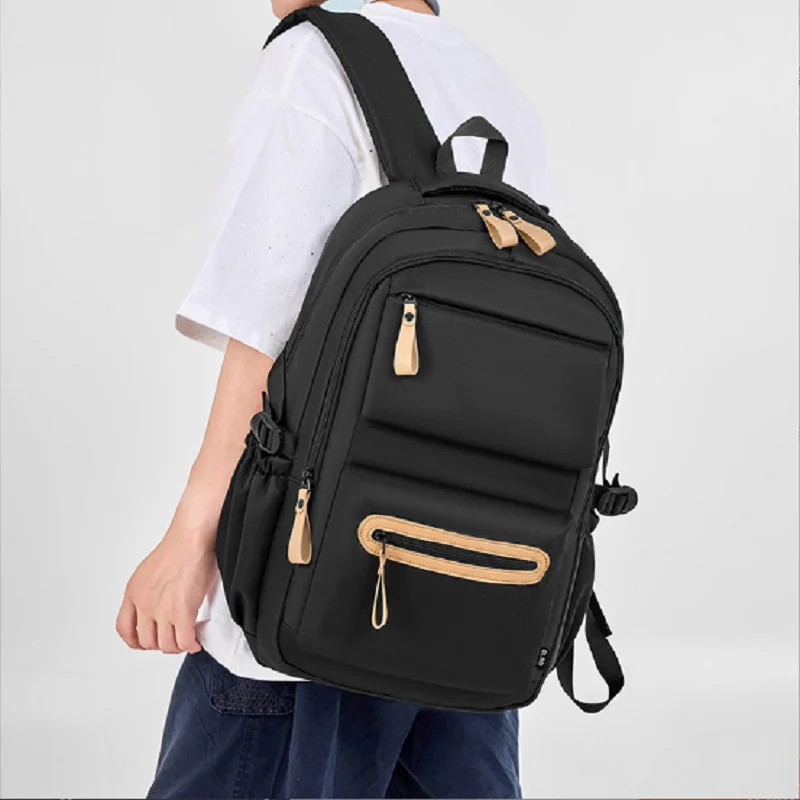 

Korean Fashion Waterproof Oxford Nylon Travel Backpacks Men Women's High Capacity Shoulder Bags Preppy Style Laptop School Bag