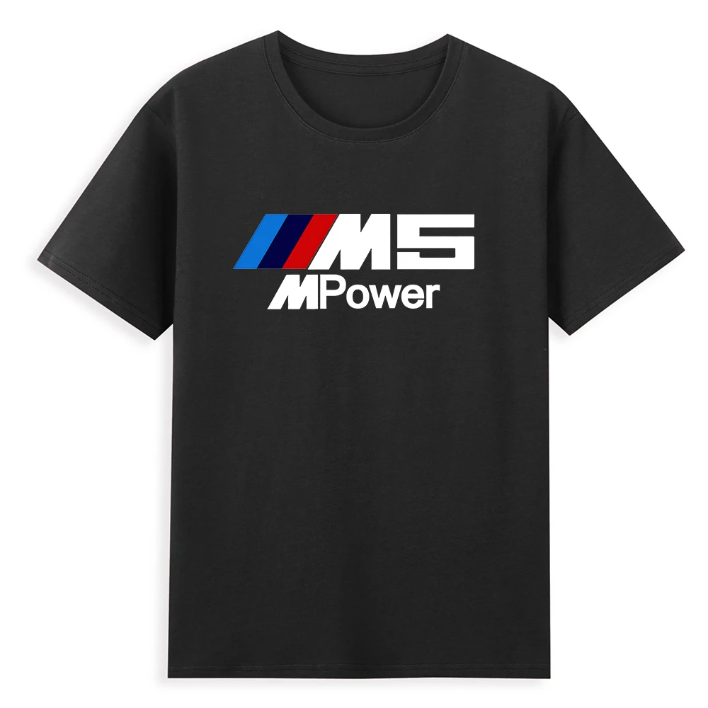 Car T Shirt Men Designer Brand Top Mpower M5 Summer New Locomotive Pattern Luxury Men Clothing