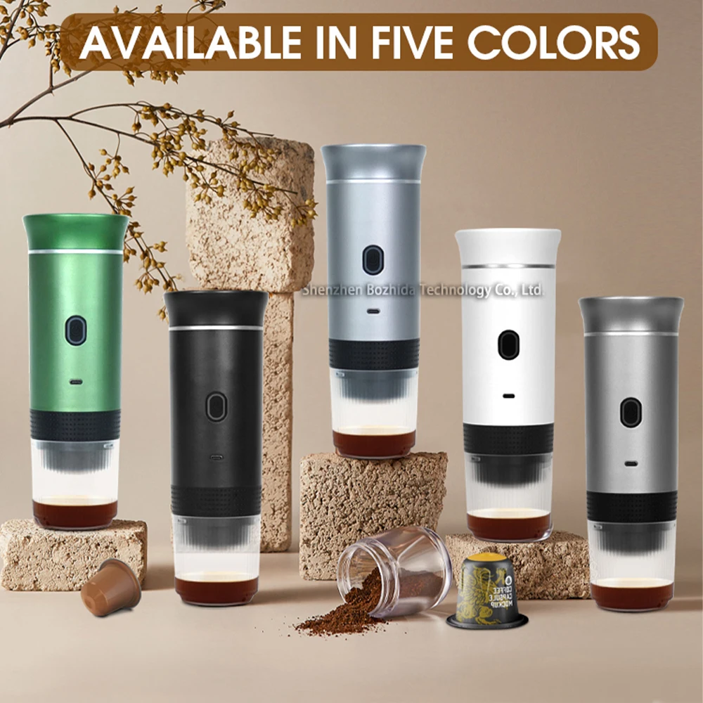 Portable Mini Automatic Home & Vehicle  Drip Coffee Maker USB/Battery-Powered 12V Type-C Portable Drip Coffee Machine