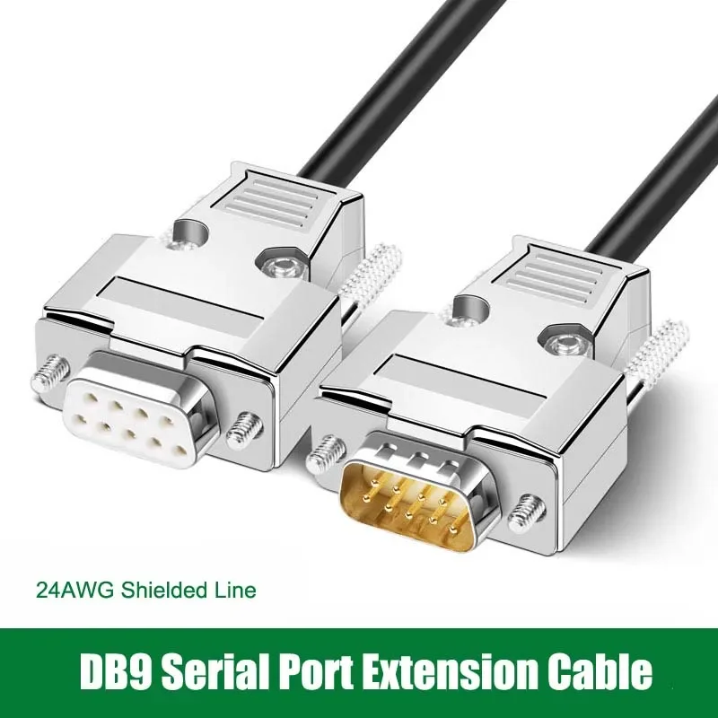 

Промышленный кабель-удлинитель DB9 из чистой меди 9-контактный крест-последовательный шнур «штырь-гнездо-штырь» 232/485/COM линия передачи данных