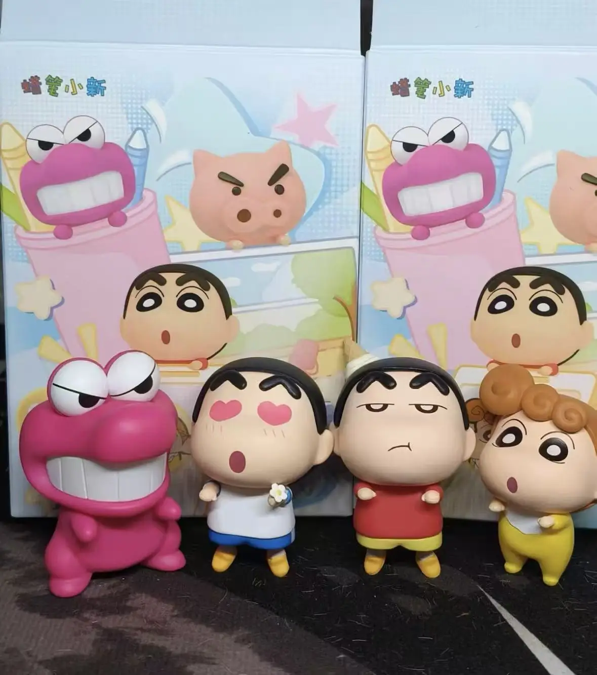 

Crayon Shin-chan Blind Box Nohara Shinnosuke Hima Shiro Waniyama San Mini Character Action Figures Desktop Ornament Kids Gifts