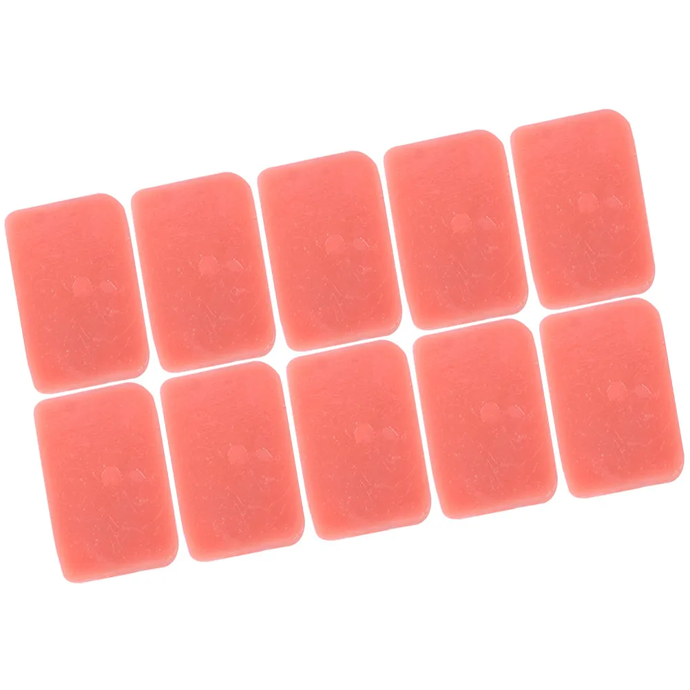 10Pcs Lifelike PVC Fake Luncheon Meat Slice Realistic Food Decoration for Restaurant Hotel Museum Photography Party Kitchen Prop