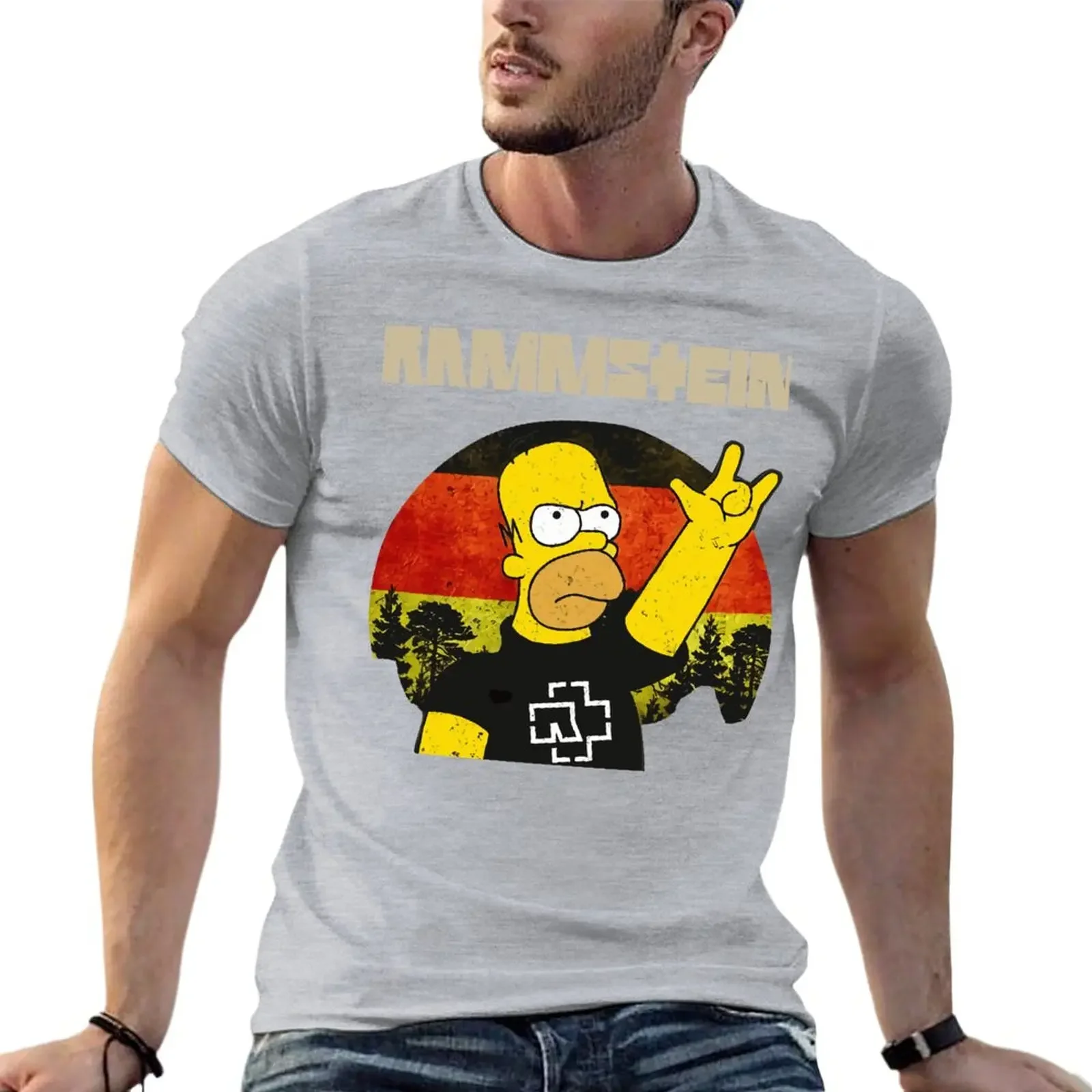 Homer Deutschland Version übergroße T-Shirts benutzer definierte Männer Kleidung 100% Baumwolle Streetwear plus Größe Tops T-Shirt
