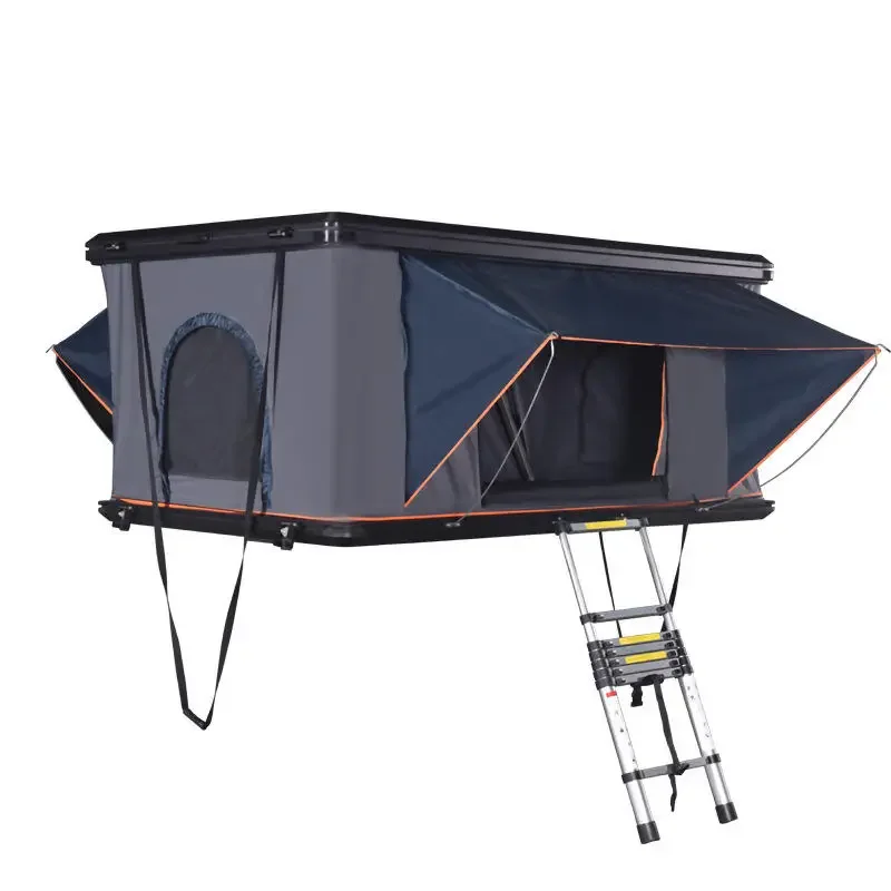 

Custom Camping Aluminum 3 Person Outdoor Hiking Rooftop Roof Top Car Tent Triangle Clamshell Hard Shell Top Roof Tent
