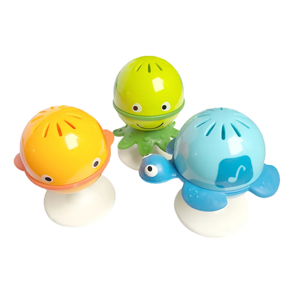 3 Pcs Rattle The Bell with Sucker Toys Ocean Noise Maker Infant Plaything Abs Baby Feeding