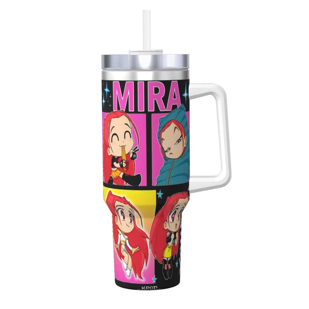 Vaso de acero inoxidable Mira Huntrix Heartthrob, tazas térmicas portátiles para bebidas frías, tazas para coche, botella de agua personalizada para viajero