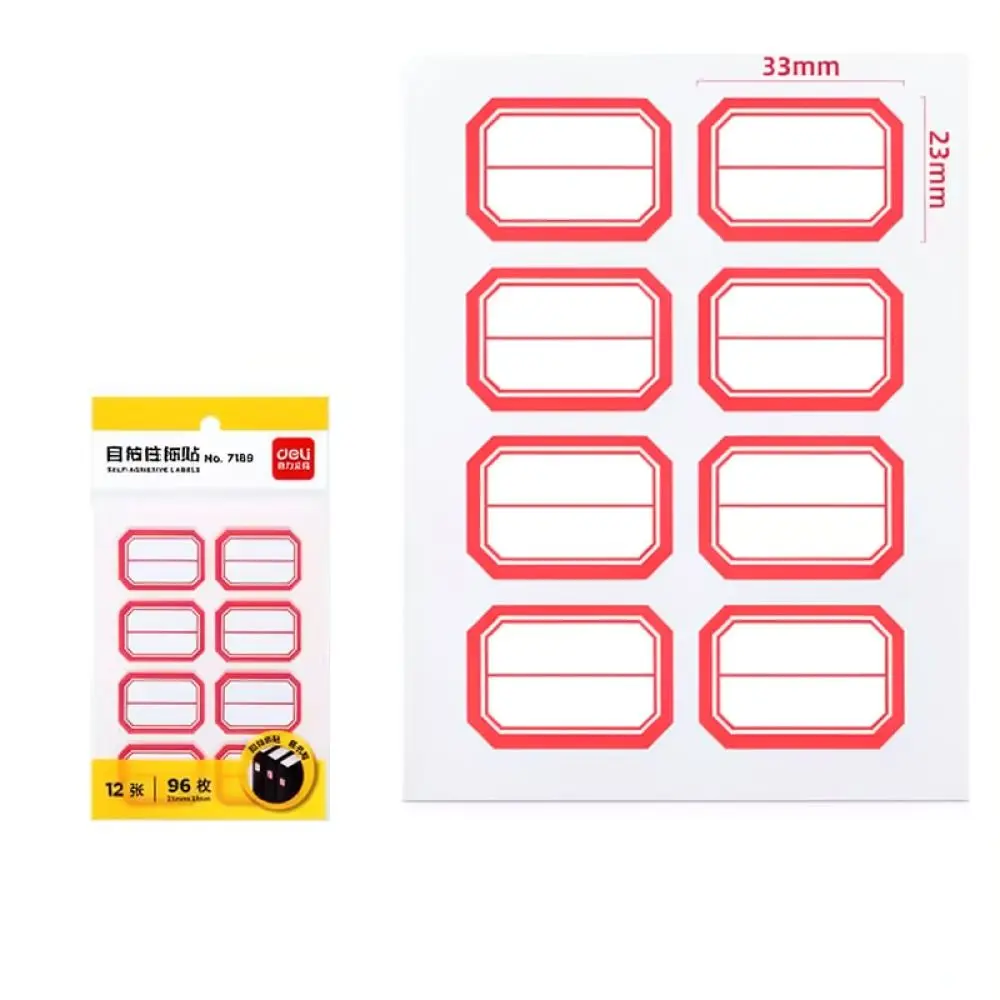 For Deli Self Adhesive Blank Tags Hand Writing Stickers Office Stationery Supplies Filing Indexing Marker Storage
