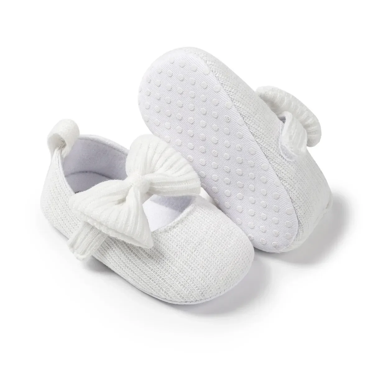 Meckior primavera autunno suola in cotone scarpe da bambina neonato fiocco amore primi camminatori scarpe Casual per bambini antiscivolo mocassini