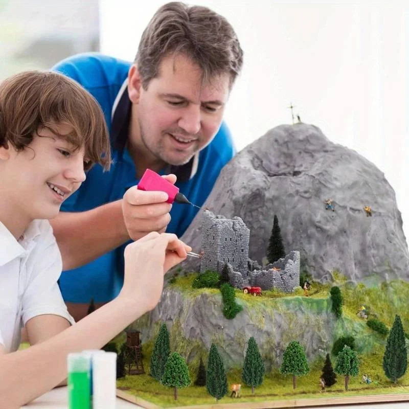 20pcs Miniature Tree 3D Tree Model Horticultural Potted Plant Landscape Creation Durable Plastic Simulation Tree Models