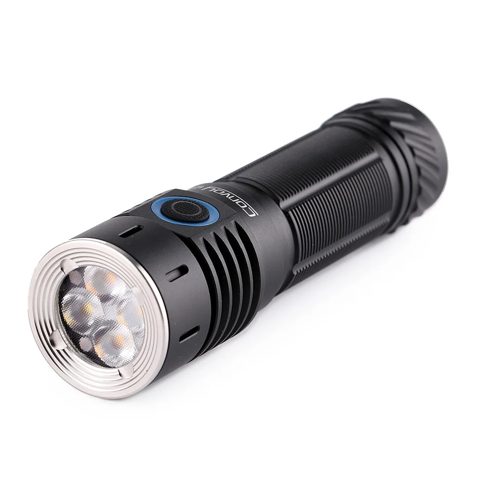 Convoy S21F 519A Flashlight 4*Led with 60 Degree TIR Lens High Power Lanterna 21700 Type-C Rechargeable Torch 2700K to 5700K