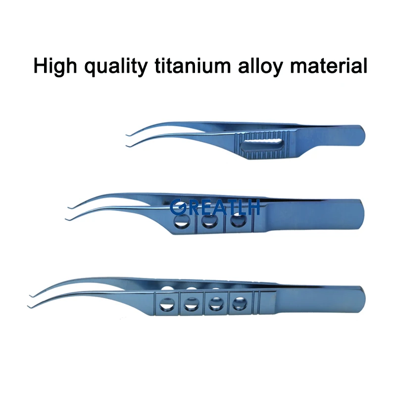 GREATLH  Stainless Steel/ Titanium Colibri Beaked Toothed Forceps Suture Ligation Forceps  Ophthalmic Surgical Instrument