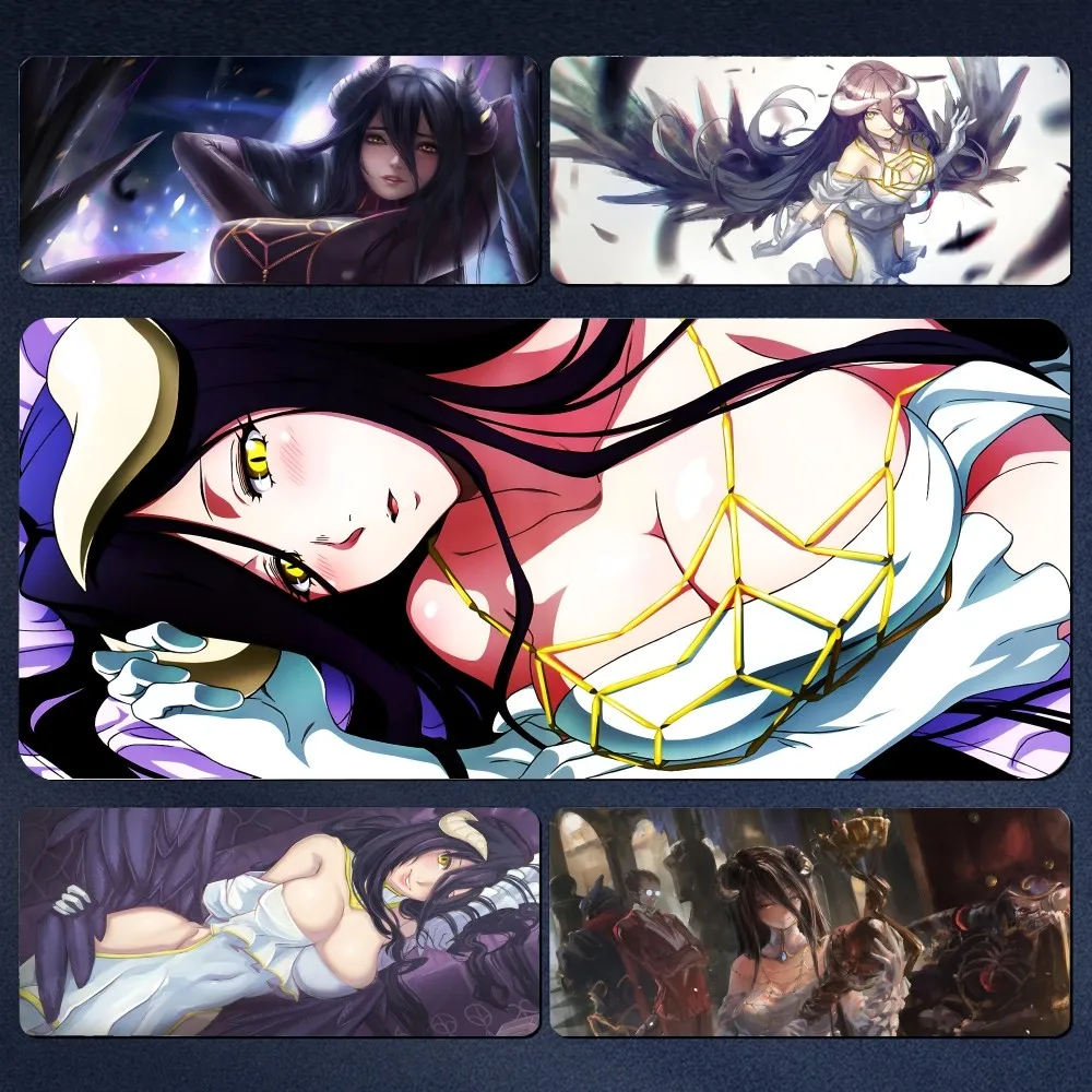 Albedo Anime Overlord Mousepad Large Gaming Mouse Pad LockEdge Thickened Computer Keyboard Table Desk Mat