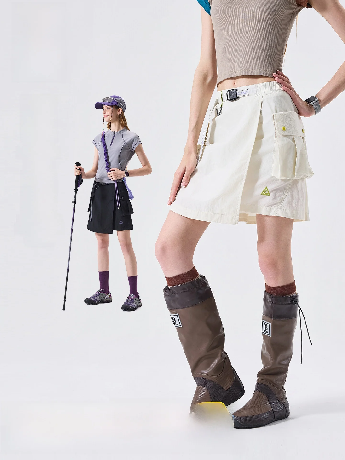 LAZY DAY Outdoor Waterproof Quick Dry Lightweight Breathable Sports Short Skirt for Women Hiking Utility  Skirt
