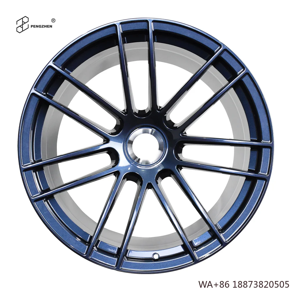 For  Concave Center Lock 6 Double Spoke Blue 21x12J Car Rim for Porsche 992 GT3 2024