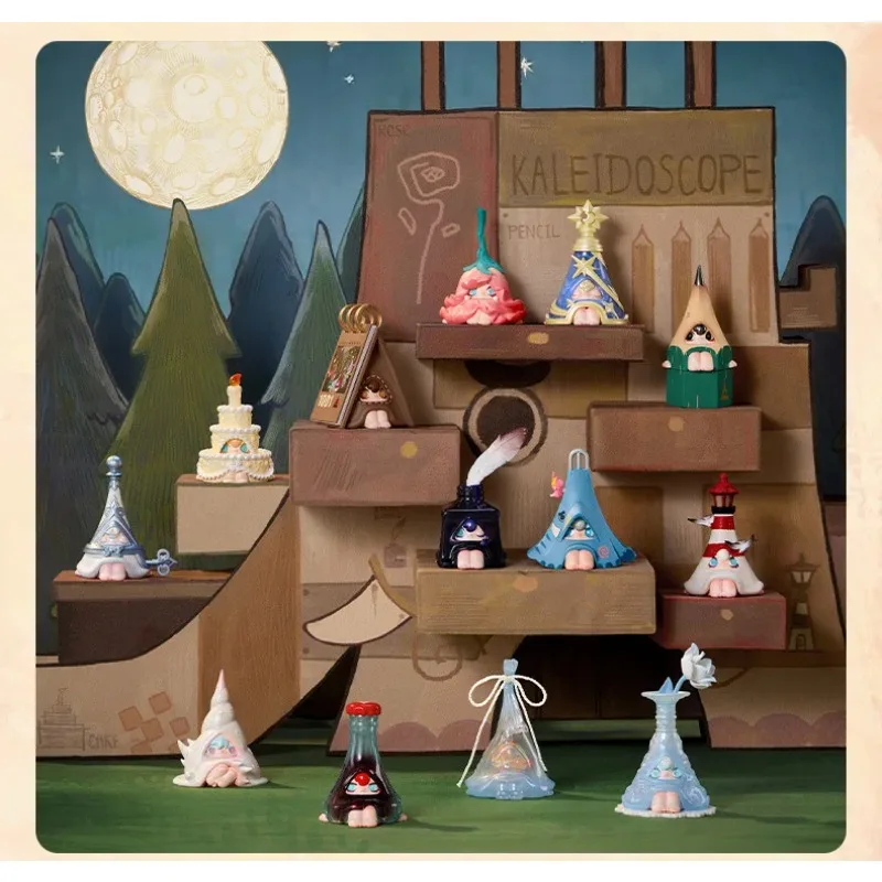 팝마트 코끼리 슬라이드 블라인드 박스 1001MOONS 컬렉터즈 시리즈 - 미니 아트 토이 키체인 미스터리 서프라이즈 한정판 크리스마스 에디션 선물