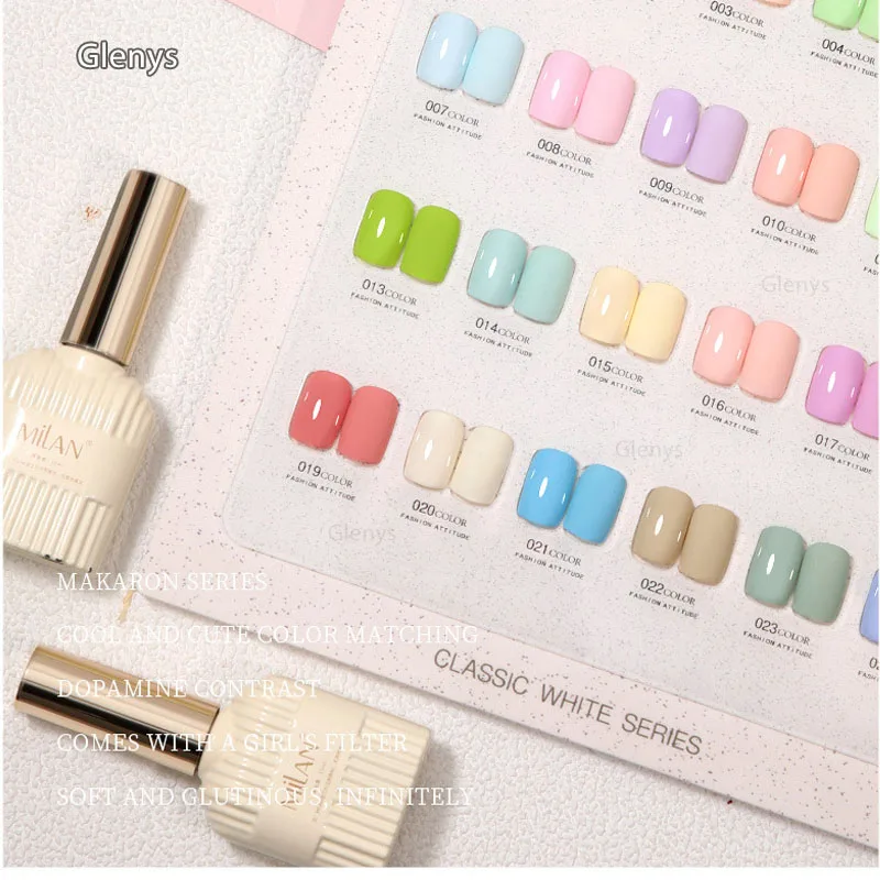 Glenys 24 color varnish gel nail polish small set for opening nail salon nail wholesale immersion UV LED gel set