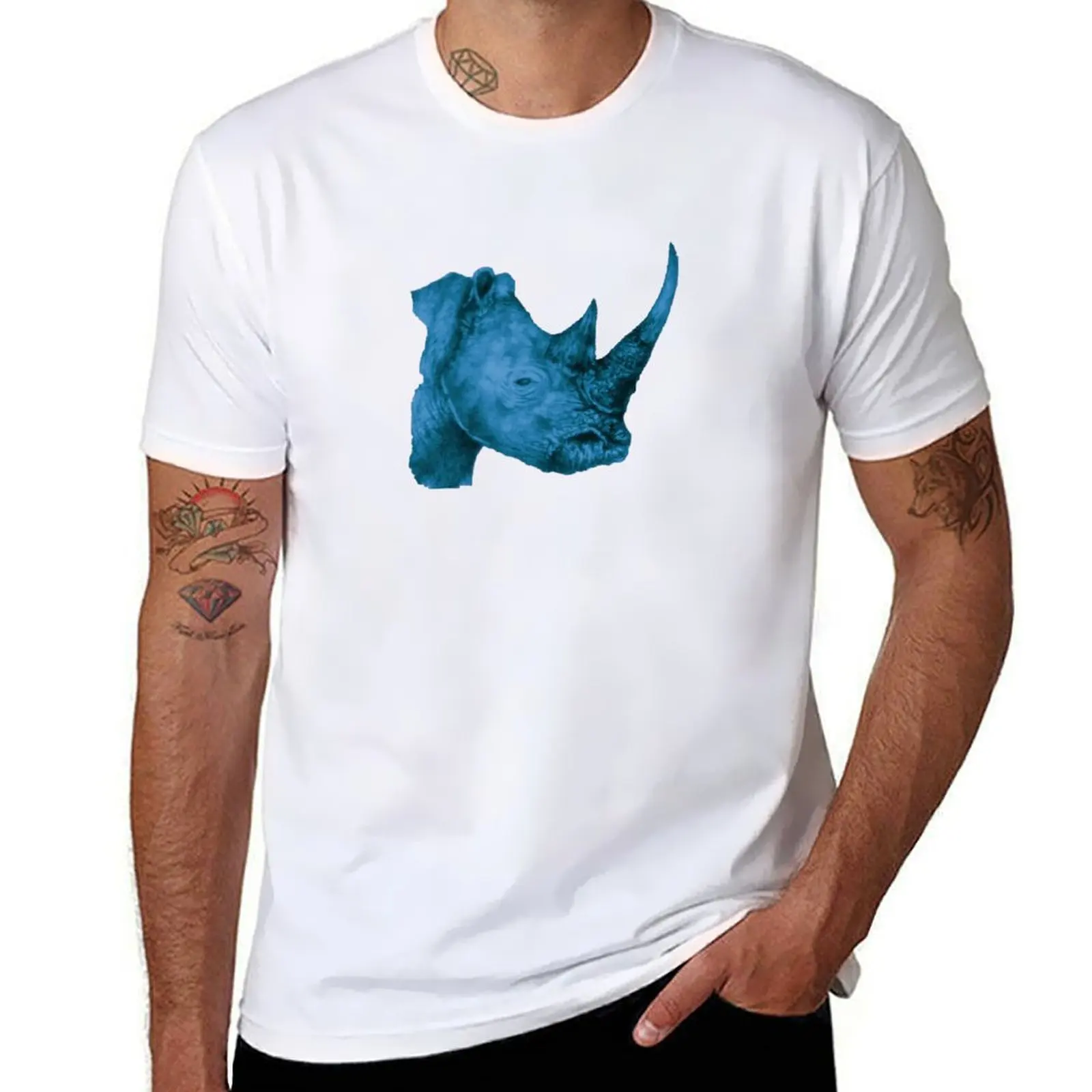 

printed t for shirts Blue man shirts man for man t fit graphic rhino slim T-Shirt shirts t