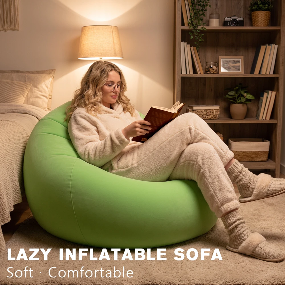 Inflatable Lazy Sofa Chair Foldable PVC Air Lounger Portable Bean Bag Sofas for Indoor Outdoor