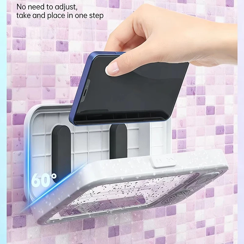 Bathroom Waterproof Touch Phone Box Fixing Bracket For Showering Binge-watching TV Must-have Bluetooth Speaker NEW 2026