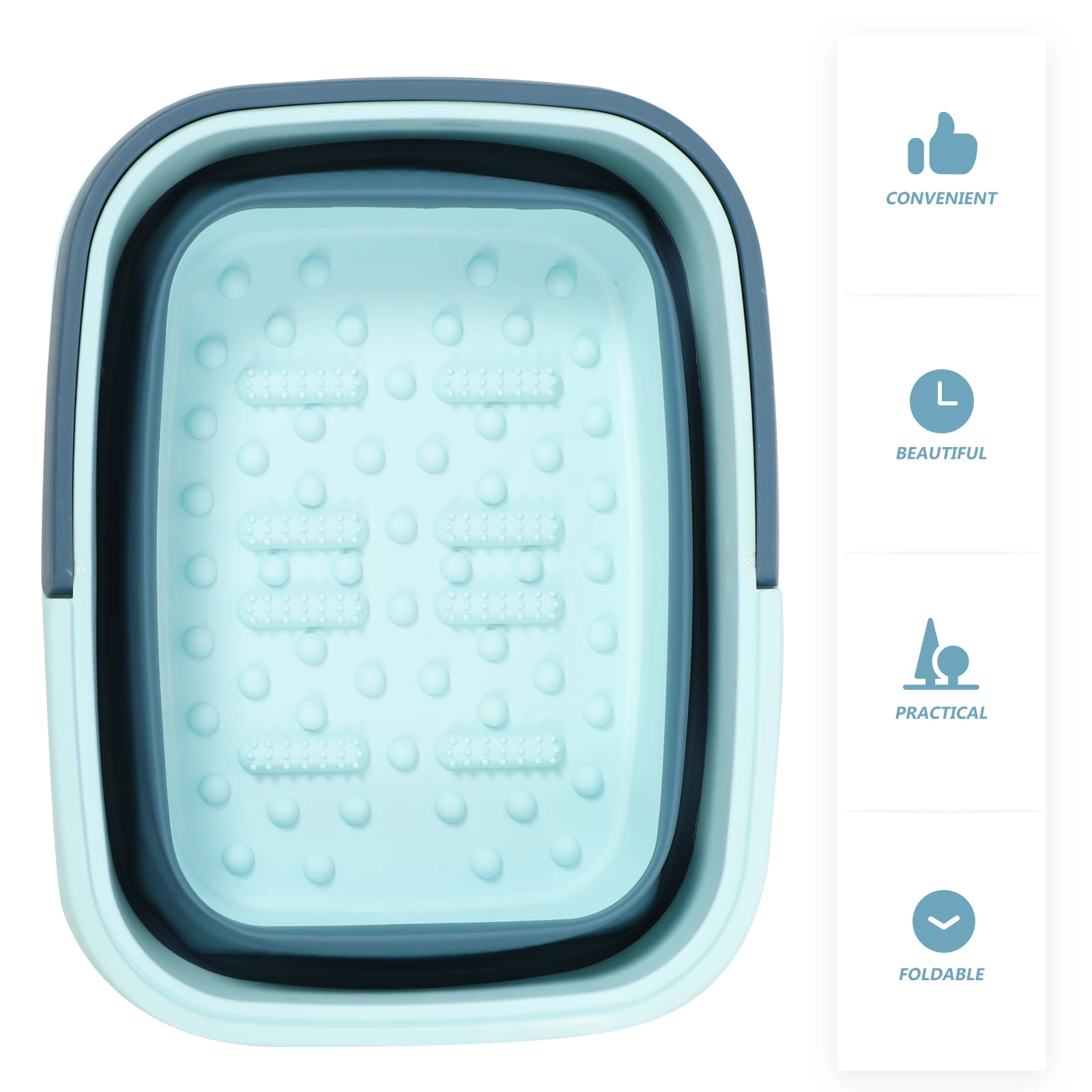 1 pc Foldable Basin Large Capacity Home Bucket Durable Soak Foot Tub Multi-Functional Foot Barrel Portable Storage Bucket