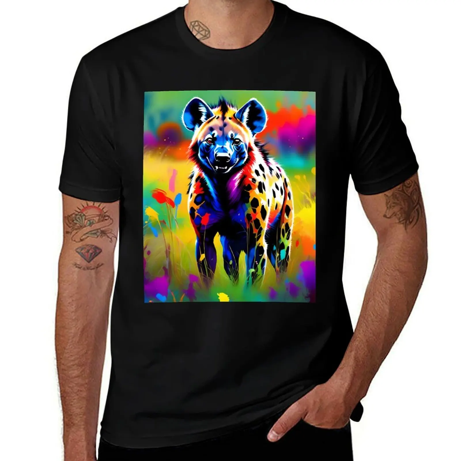

Paintsplash Hyena T-Shirt anime stuff anime figures graphics tee shirts for men