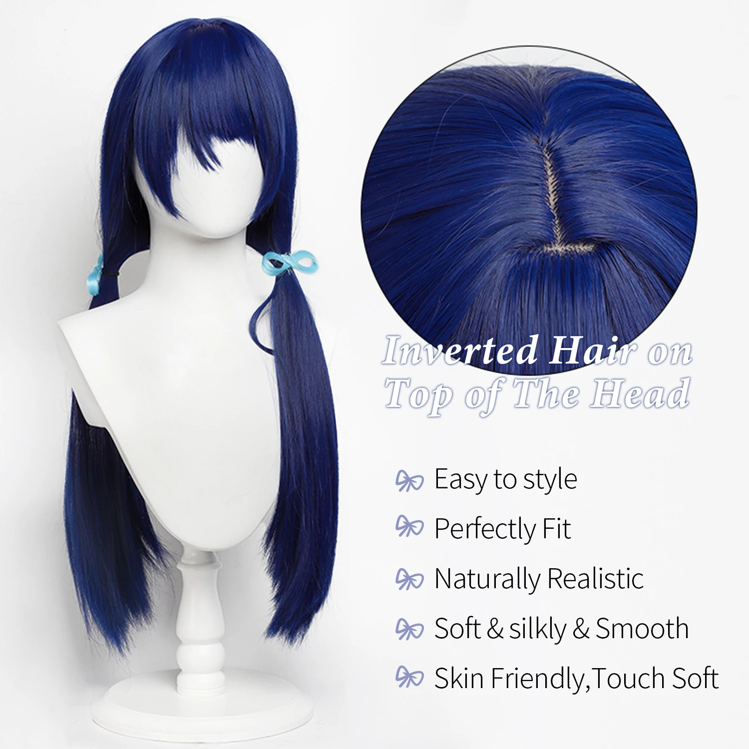 شعر مستعار تأثيري مورانو ساياكا 75cm مستقيم شعر مستعار أنيمي فتاة الحب لايف! نجم النجوم! شعر مستعار ذيل حصان مزدوج شعر مستعار اصطناعي أرجواني مع غرة