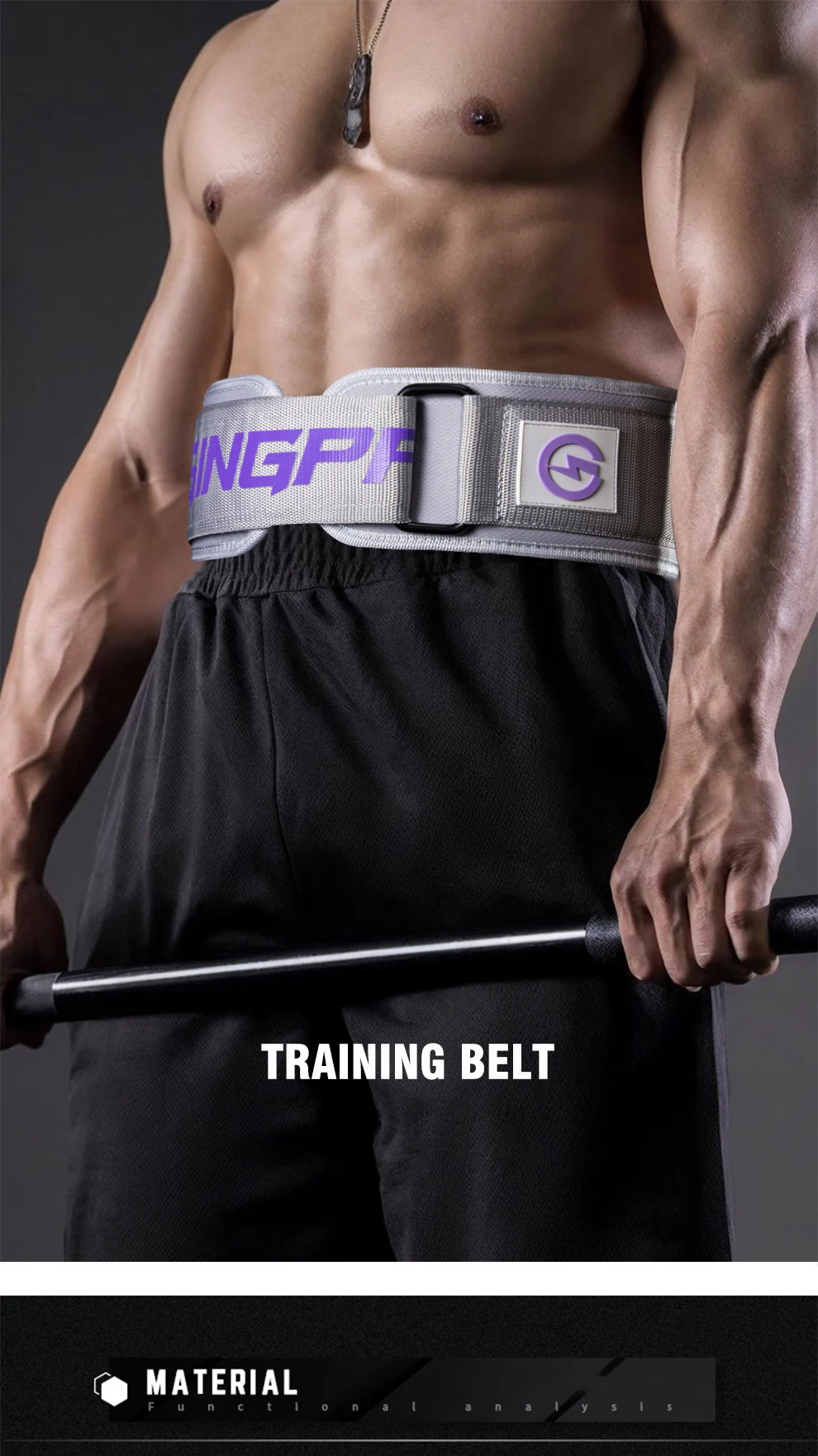 1Pcs Gym Gewichtheben Gürtel Einstellbare Taille Zurück Unterstützung Squat Hantel Hantel Kreuzheben Training Fitness Schwarz Rosa Grau – Detail 2