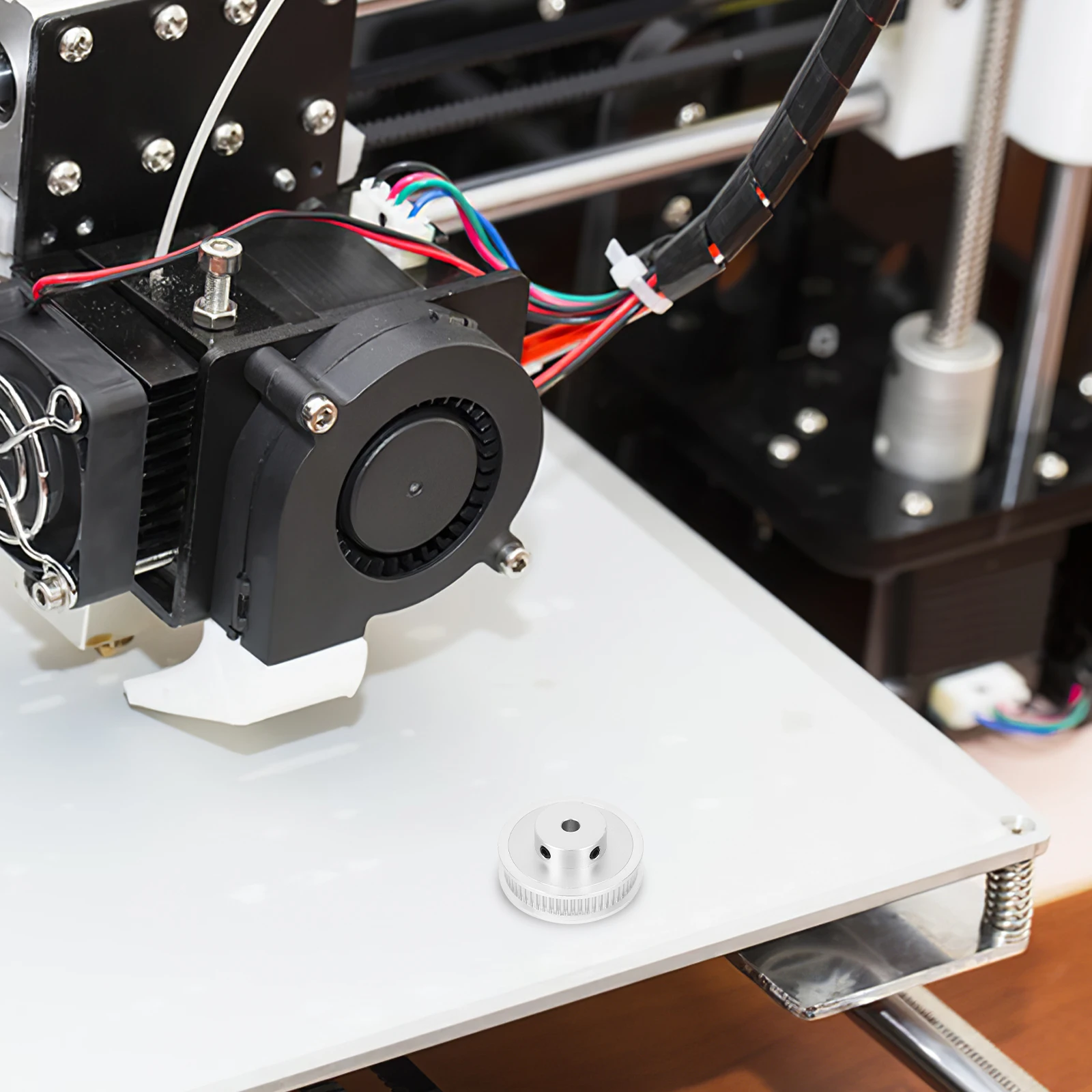 

3D Printer Pulley 60 Teeth 8mm Hole 6mm Width Timing Idler Aluminum Parts Idler Pulley Accessories 3D Printing