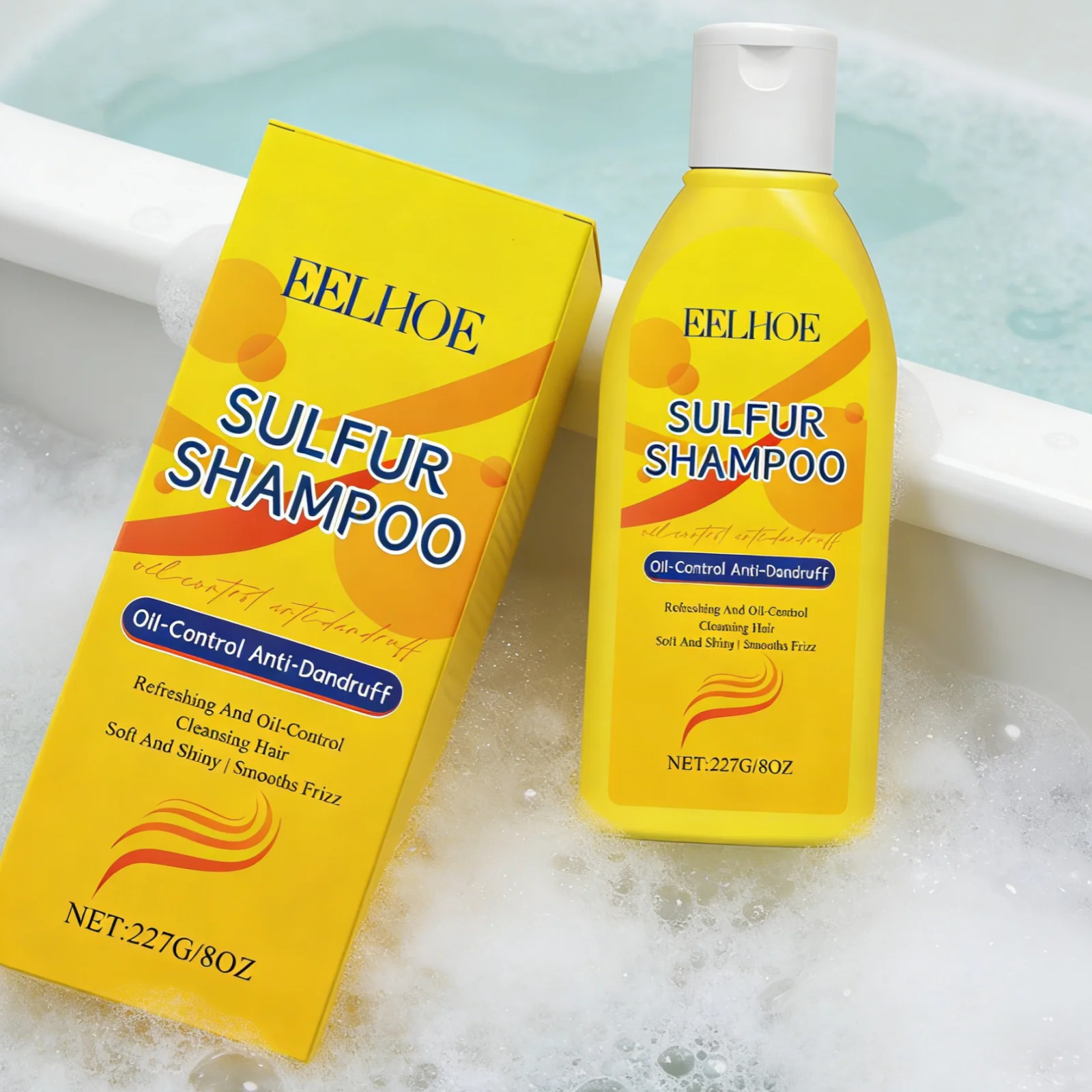 

EELHOE Серный шампунь для глубокого питания, мягкого очищения, контроля жирности, против перхоти, для длительной свежести и восстановления волос