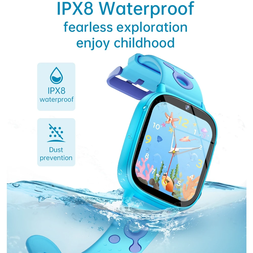 Montre intelligente pour enfants filles caméra enregistrement vidéo apprentissage mots lampe de poche enfants montre 2025 nouveaux garçons montre intelligente pour enfants Android